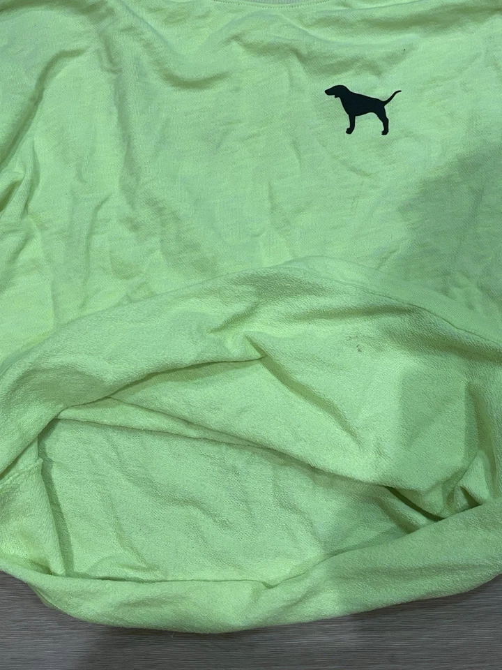 Victoria's Secret розовый графический неоновый Varsity экипажа большого размера сетки толстовка размер M - Изображение 3 из 4