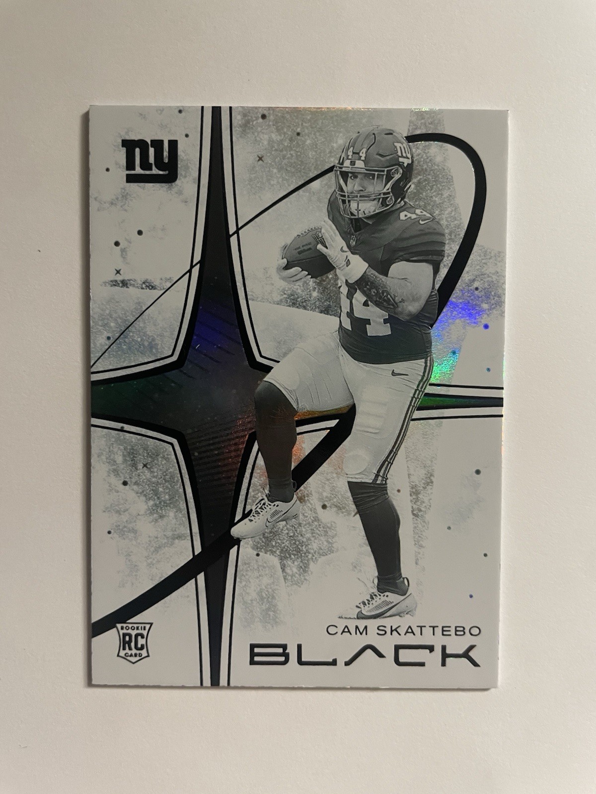 2025 Panini Black Football Cam Skattebo White Night SSP Case Hit RC Giants