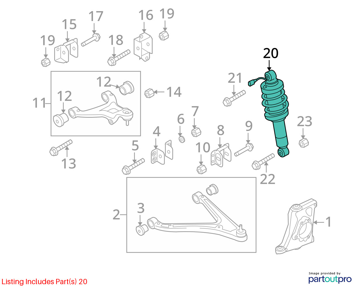 2008-2015 AUDI R8 *AFTERMARKET* 5.2L FRONT RH BC RACING COILOVER STRUT ASSEMBLY