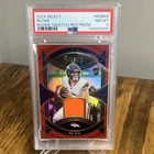 Panini Select 2024 Bo Nix Rookie Swatches Red Prizm PSA 8 RS-BNX Denver Broncos