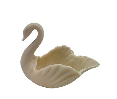 Vintage Lenox To the Bride Mini Porcelain Swan Wedding Ring Trinket Dish Holder
