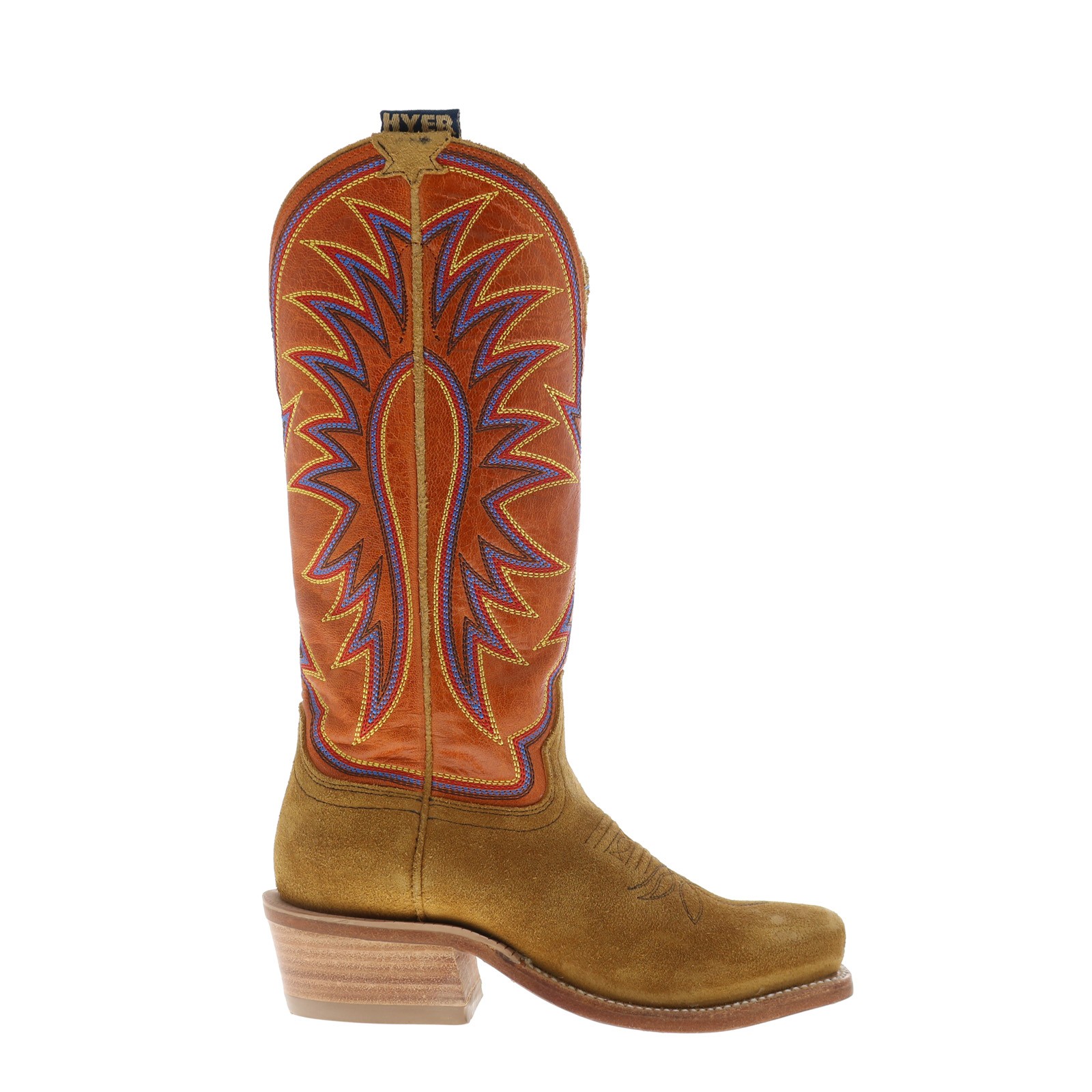 Hyer Rose Hill 13 Exotic Leather Womens Brown Roughout Western Cowboy Boots 5
