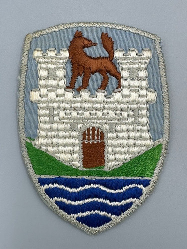 Vintage VW VOLKSWAGEN Wolfsburg Crest Embroider PATCH Wolf On Castle Beetle Bug