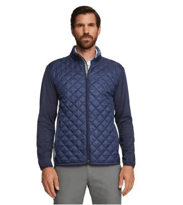 Puma SZ S  Frost Quilted Golf Jacket Mens Navy Blue 621522 02 $240
