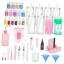 Paquete 20 OZ Acrílico Globo de Nieve Vaso Hágalo Usted Mismo Kit de Inicio, Doble Pared 8 Transparente