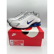 Nike Shox R4 GS White Blue Silver CW2626-100 Youth Size 4Y / 5.5W  NIB OG All