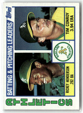 1984 Topps Rickey Henderson Tim Conroy #156