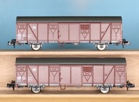 Fleischmann 831514, Spur N, DB Gbs 252, GüTerwagen-Set, 2-Tlg., Ep. 4