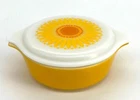 Vintage Pyrex Ware Daisy .5 QT Oval Casserole Dish with Cover  Yellow