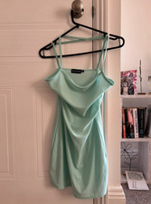 Blue turquoise prettylittlething Strappy mini bodycon dress summer holiday 10