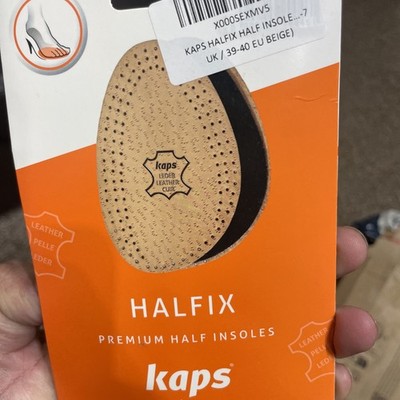 Kaps Halfix Halbeinlegesohlen, bequemes Premium hellbraunes Leder & Latexschaum