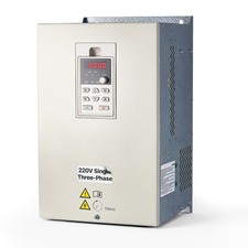 VEVOR 20HP 15KW 68.5A VFD, Single/3-Phase 220V Input to 3-Phase 220V Output