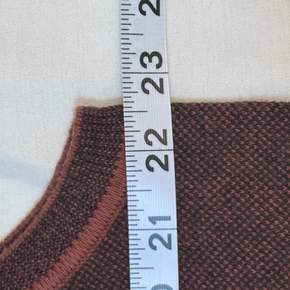 Chaleco Alan River Clásico Para Hombre 1/4 Cremallera Moda Canela Mediano Excelente Detalle Foto 4 de 4