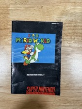 Super Mario World Super Nintendo SNES Instruction Manual Only