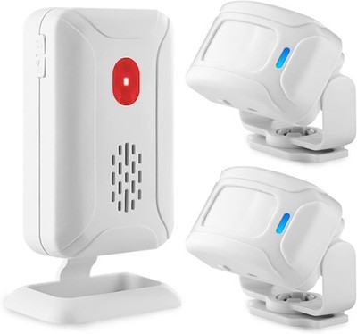Funk PIR Bewegungsmelder Melder Einfahrt Alarm Türklingel 1 Empfänger & 2 Sensor
