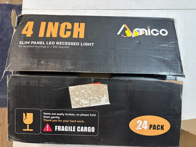 Amico 4'' 5cct In 1 Slim Panel LED Recessed Downlight 24 contractor Pack  NEW