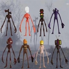 8PCS Siren Head Action Figure Toys Foundation Urban Legend Sirenhead Kids Gift