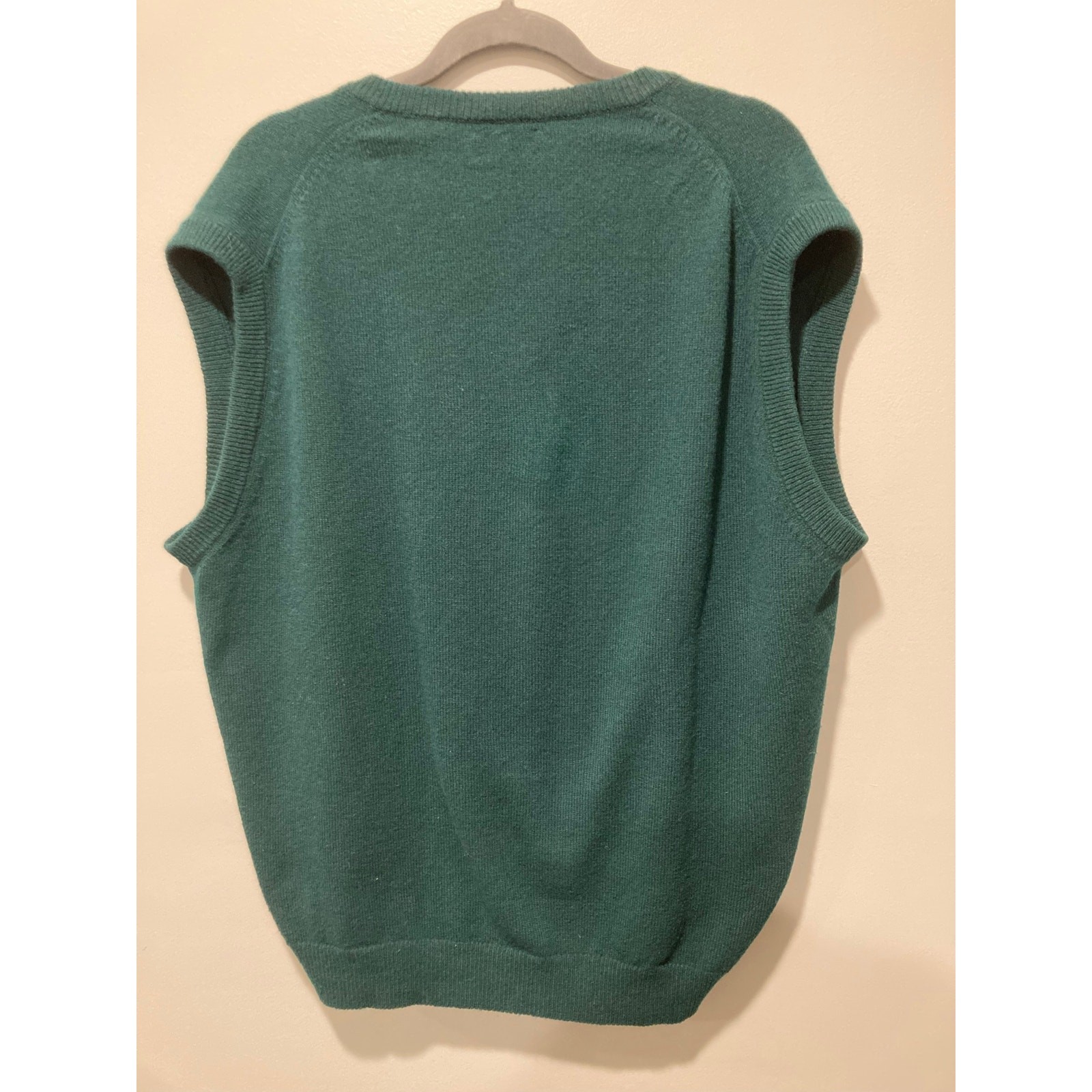 CE Forsyth 100% Wool Green Sweater Vest Vintage 90s Made in Scotland Sz 46 XXL