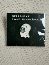 New!!  Starbucks (UK) Halloween Ghost Pin Enamel Rare - Original Package!!