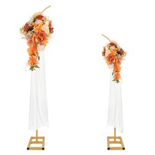 Metal Balloon Arch Stand, Set of 2 Wedding Arch Stand Flower Arch Backdrop Fl...