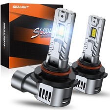 Sealight 9006 Fog Bulbs 36000LM 6500K Cool White HB4 Bulbs For Powersports Wi...