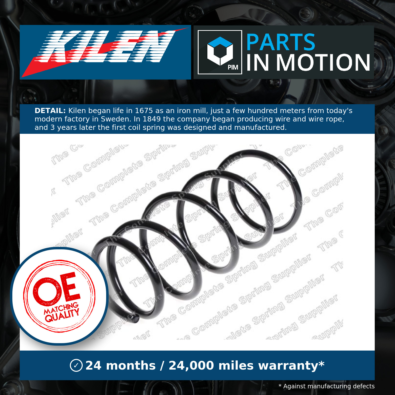 Coil Spring Rear 63338 Kilen Suspension 20380SA350 20380SA370 Quality Guaranteed