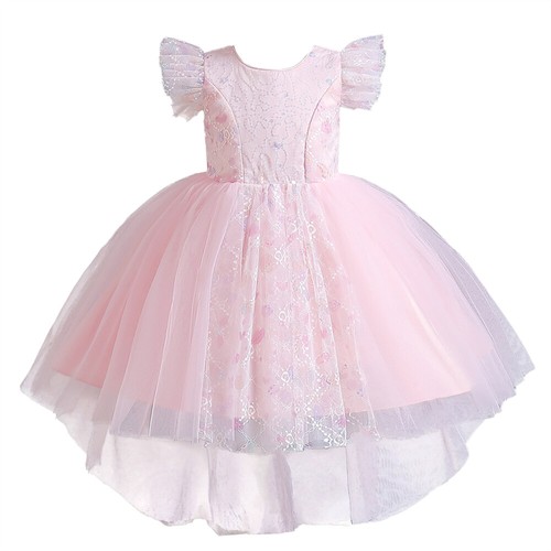 Niños Niñas Princesa Tutú Vestido Boda Dama de honor Vestido Formal Fiesta de Cumpleaños Nuevo - Imagen 31 de 47