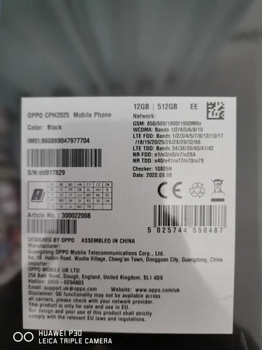 OPPO Find X2 Pro CPH2025 - 512GB - Ceramic Black Unlocked Single SIM