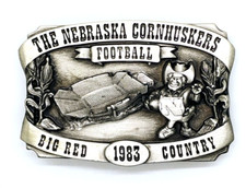 The Nebraska Cornhuskers "Big Red Country" 1983 Belt Buckle