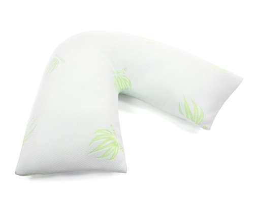 Soft Bamboo Aloe Vera Pillow With Pillowcase, V Pillow Pregnancy Jumbo Pillow - Picture 17 of 27