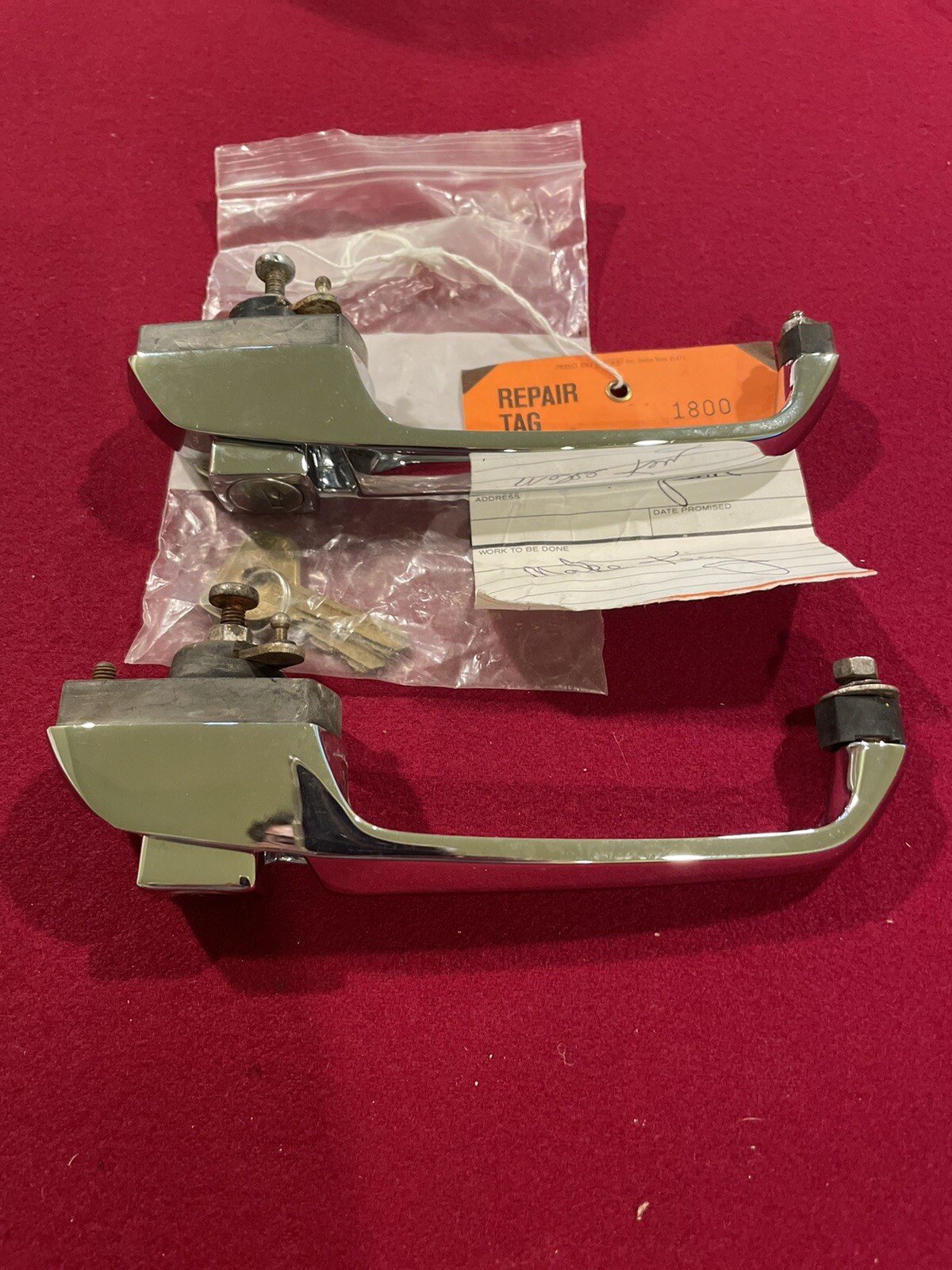 Vintage Maserati Ghibli Door Handles with Keys - Excellent Chrome