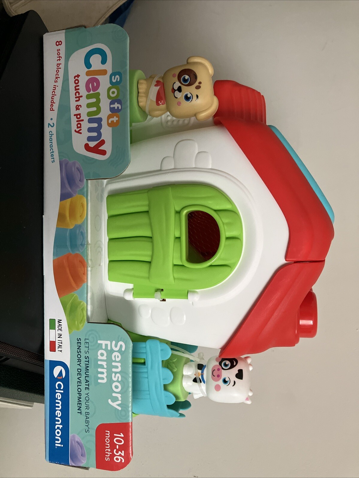 Clementoni Sensory Farm Soft Clemmy Touch & Play Blocks 6 Month Building Bricks