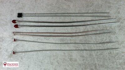 Konvolut lange Stricknadeln 4 Paar Metall DDR Waldie Perl-Inox Silber vintage