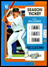 2022 PANINI CHRONICLES CONTENDERS OPTIC NEON ORANGE #20 LUKE WILLIAMS MARLINS/19
