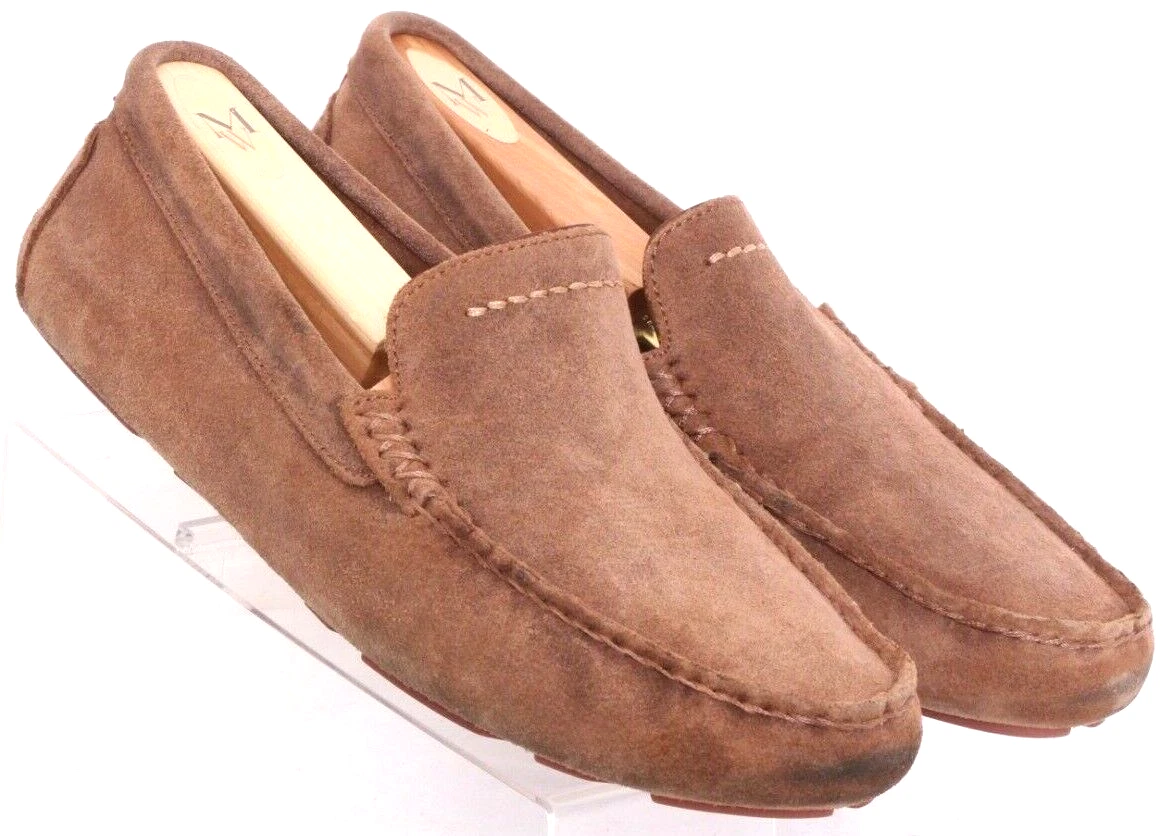 UGG F19116E Henrick Brown Leather Moc Toe Slip On Loafer Slipper