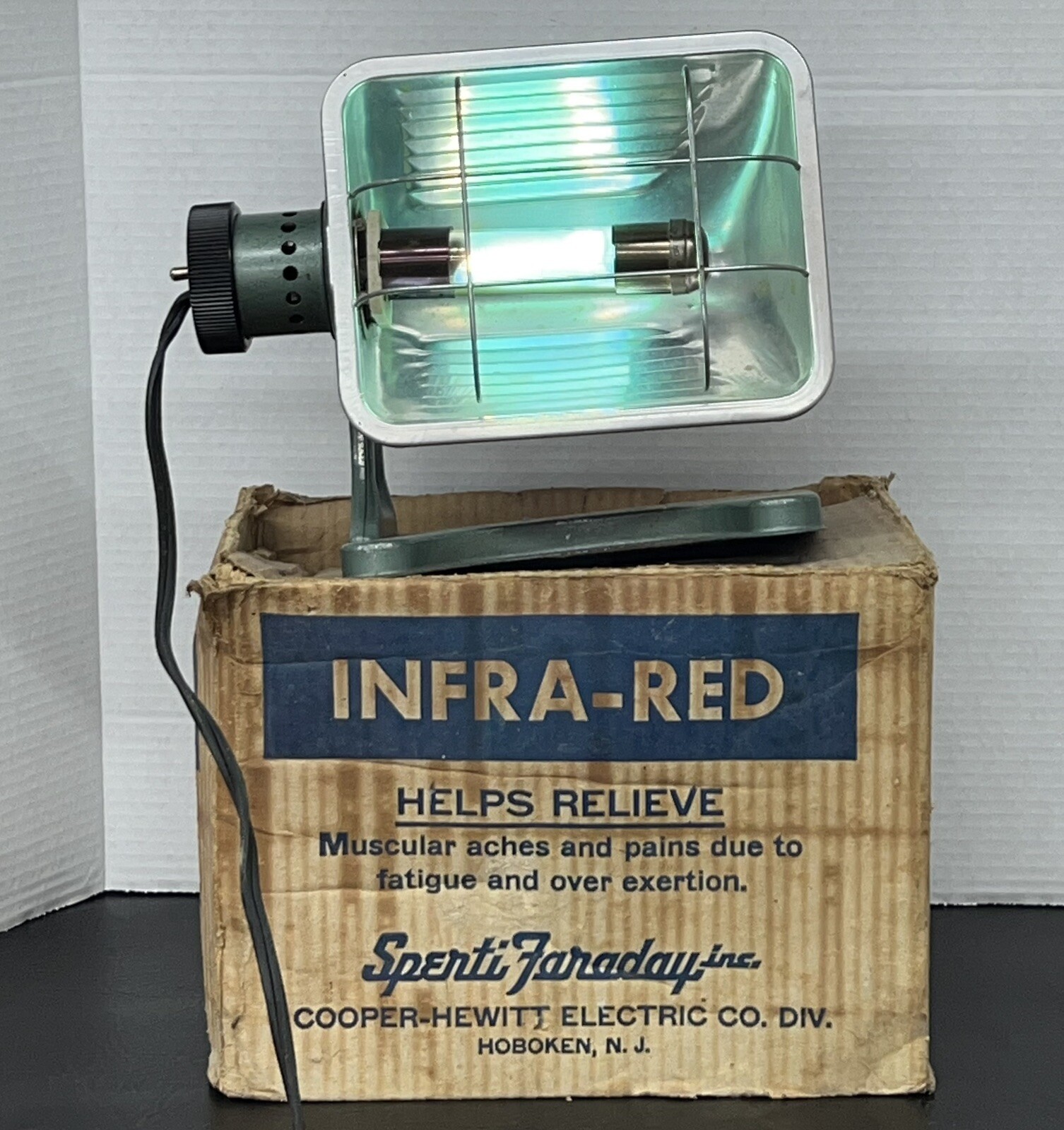 Vtg Sperti Tanning Sun Lamp w/Original Box Ultra Violet Infra Red
