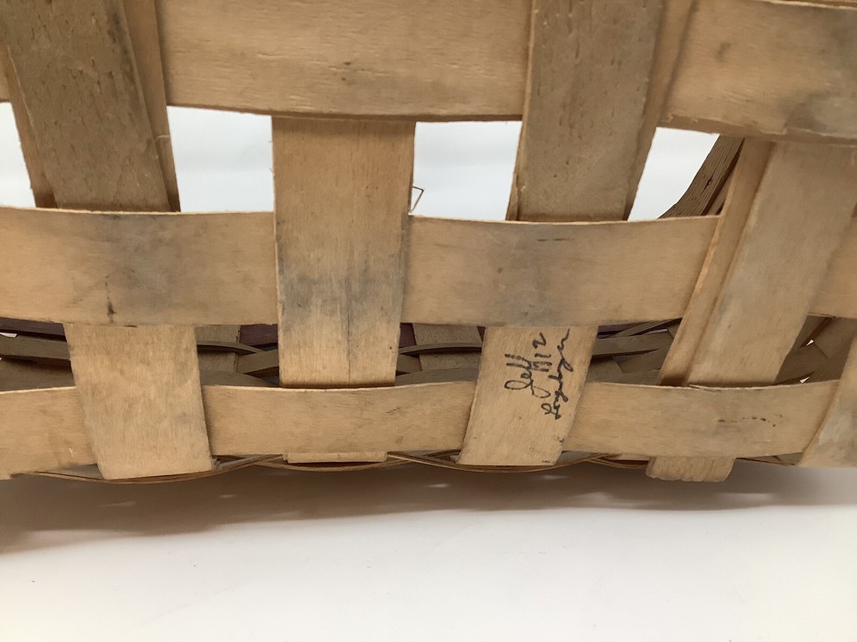 RARE Longaberger JW RED Market Basket Made By John Wendell himself J