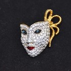 Swarovski Gold Tone Madi Gras Brooch - Retired