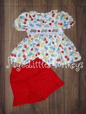 NEW Boutique School Bus Girls Smocked Tunic Shorts Back to School Outfit Set