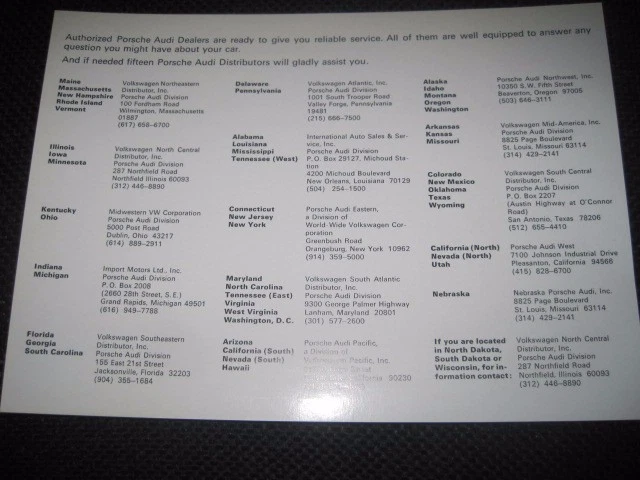 NEW 1971 PORSCHE 914-6  USA ORIGINAL OWNERS MANUAL BOOK DRIVERS HANDBOOK NOS - Image 4 of 4