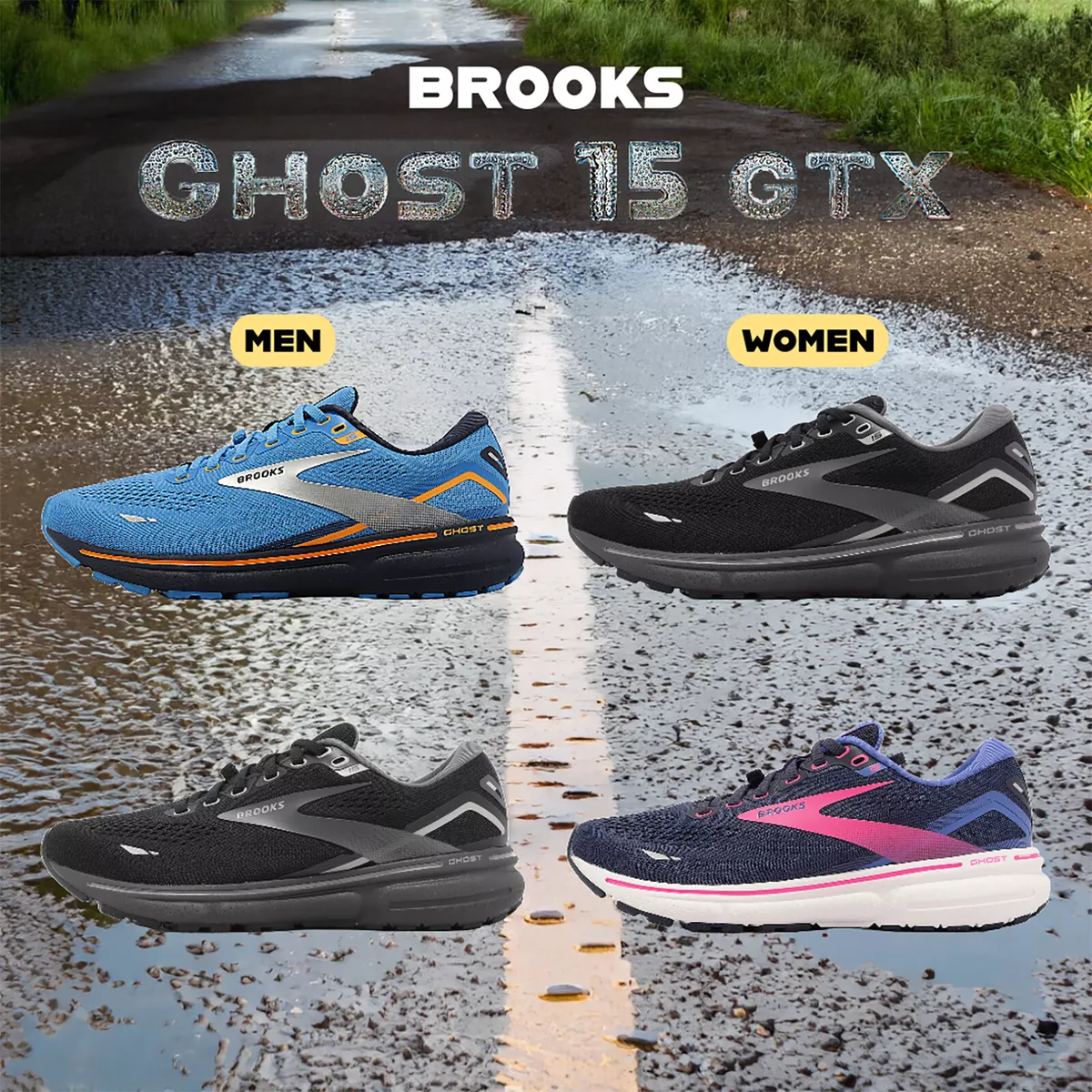 Brooks Ghost 15 GTX Gore-Tex Women / Men Runner Road Running Shoes