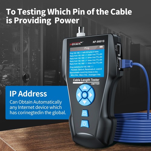 Network Cable Tester,AT278 TDR Multi-functional LCD Tracker NOYAFA NF-8601S