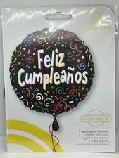 Anagram Feliz Cumpleanos Birthday Streamers Decorative Foil Balloon Party 17”