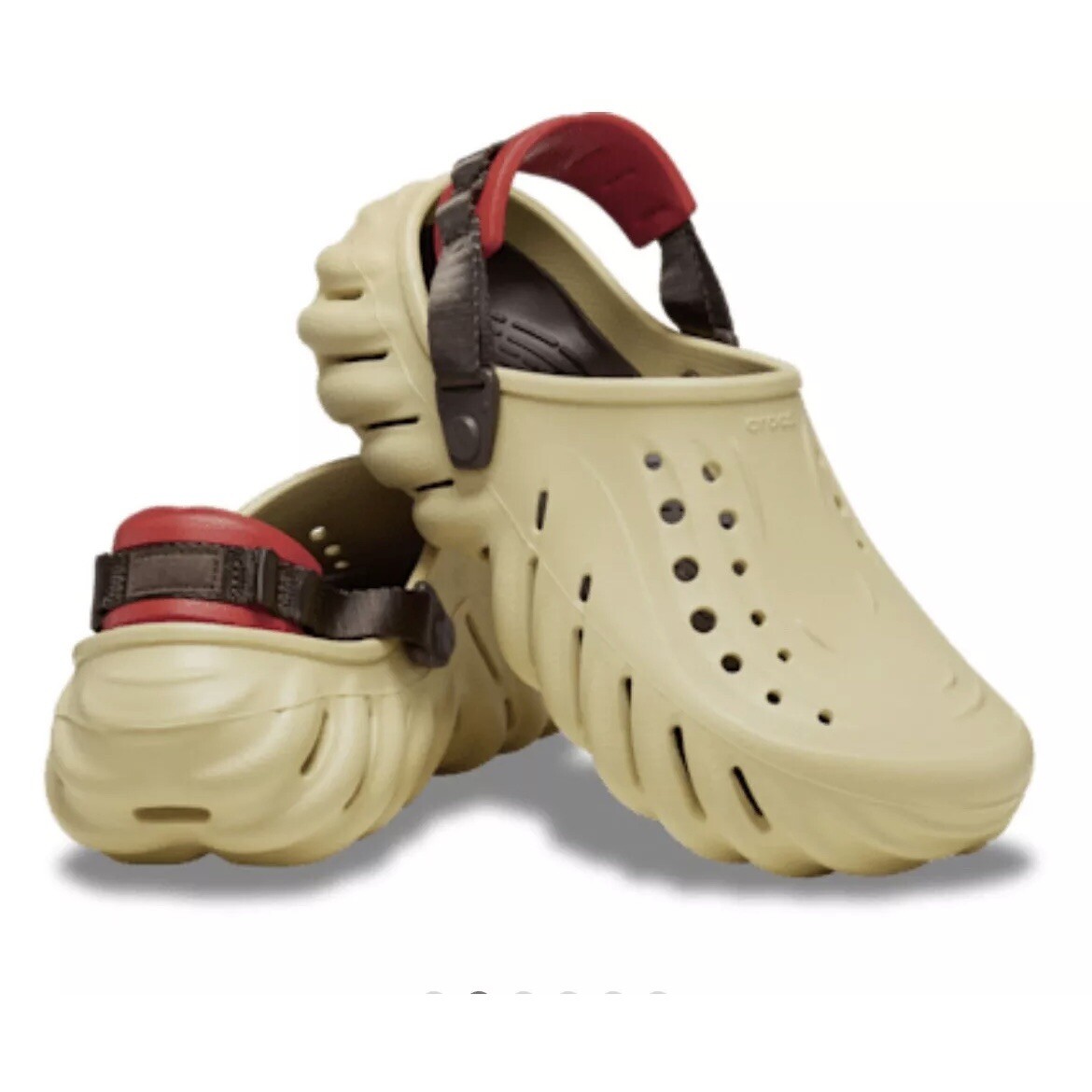 Crocs Echo Mens Size 11 Clog Sesame Tan Adult 207937-0HX NEW