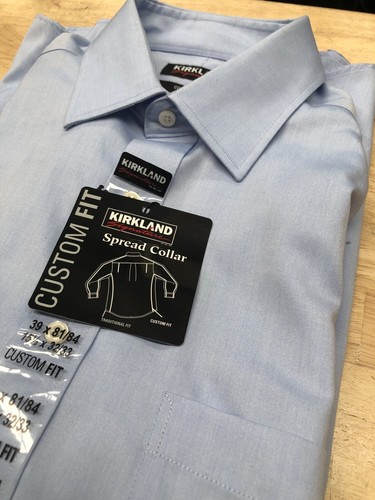 Mens Cotton Kirkland Signature Non Iron Business Work Shirt, Custom Fit - Picture 9 of 22