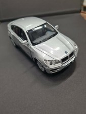 Bmw X6 Silver Kinsmart Toy Car Model 1/38 Scale Diecast Metal New Open Doors