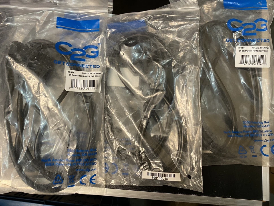 C2G 03141 6ft 18 AWG Computer Power Extension Cable - Image 2 of 4