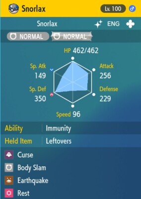 Pokemon Scarlet and Violet 6iv Shiny Max EV Snorlax