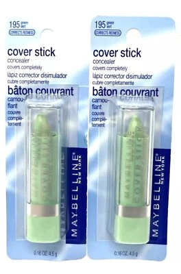 (2) Maybelline Cover Stick Concealer 0.16 oz Sealed 195 - Green - Image 1 of 2