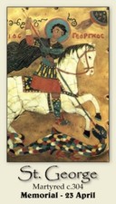 St. George Prayer Card, 10-pack, with Two Free Bonus Cards